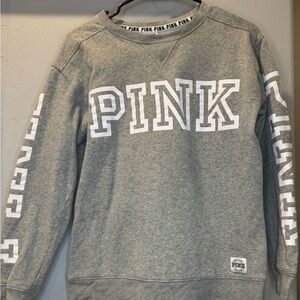 PINK Victoria's Secret Gray Crewneck Sweater